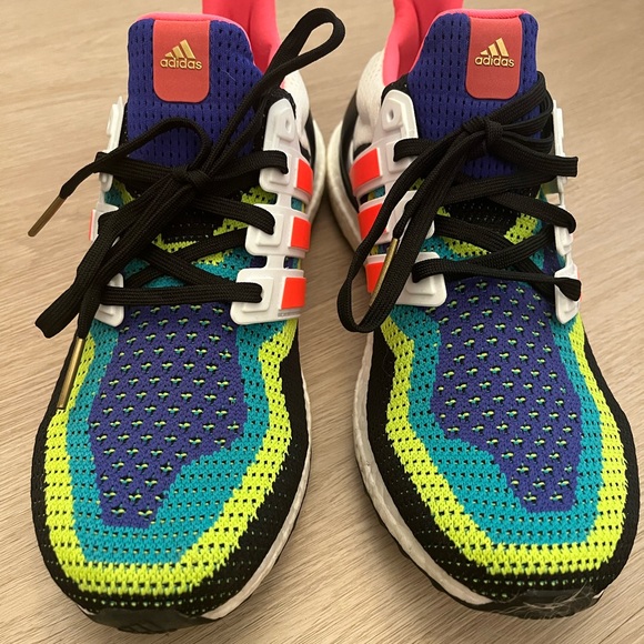 adidas Other - Adidas Ultra Boost Athletic Shoes in Blue, Yellow, and Black